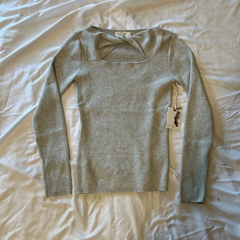 NWT Jessica Simpson Grey Sparkle Sweater